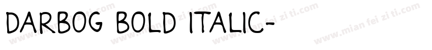 Darbog Bold Italic字体转换